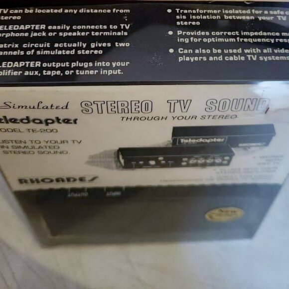 RHOADES TE-200 Teledapter - Simulated Stereo TV Sound Adapter - EVC - Picture 5 of 5